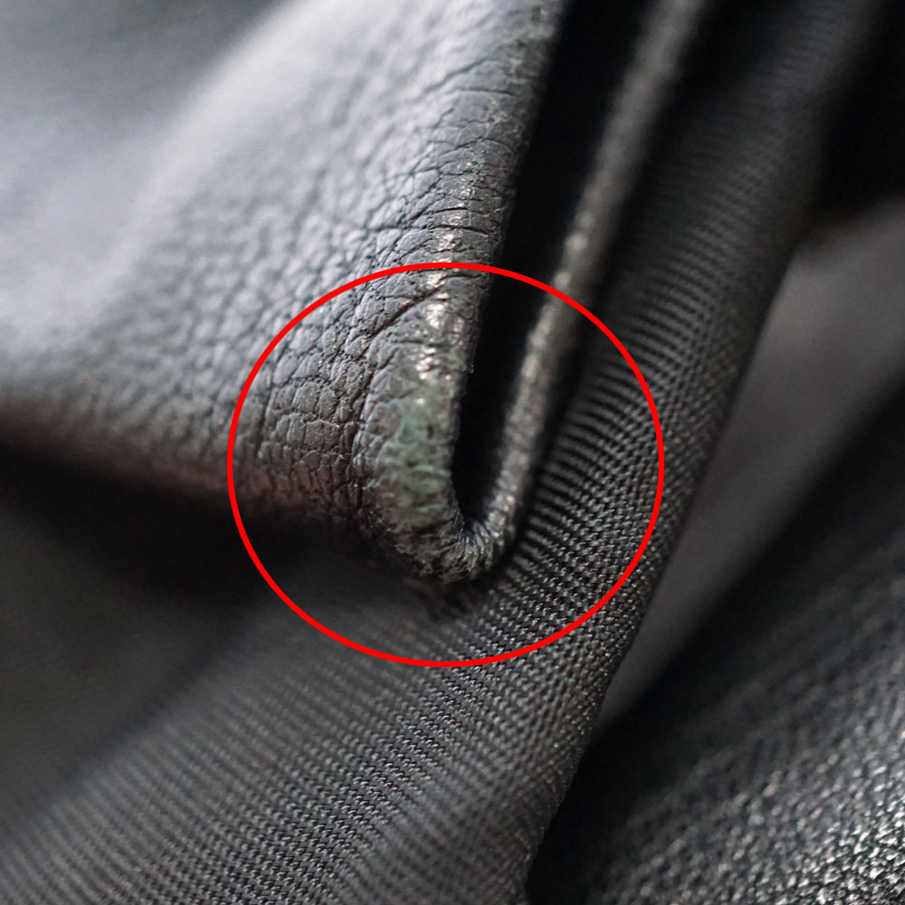 PRADA Tote Bag Pocono Black Leather Rion Motif - Picture 9 of 11